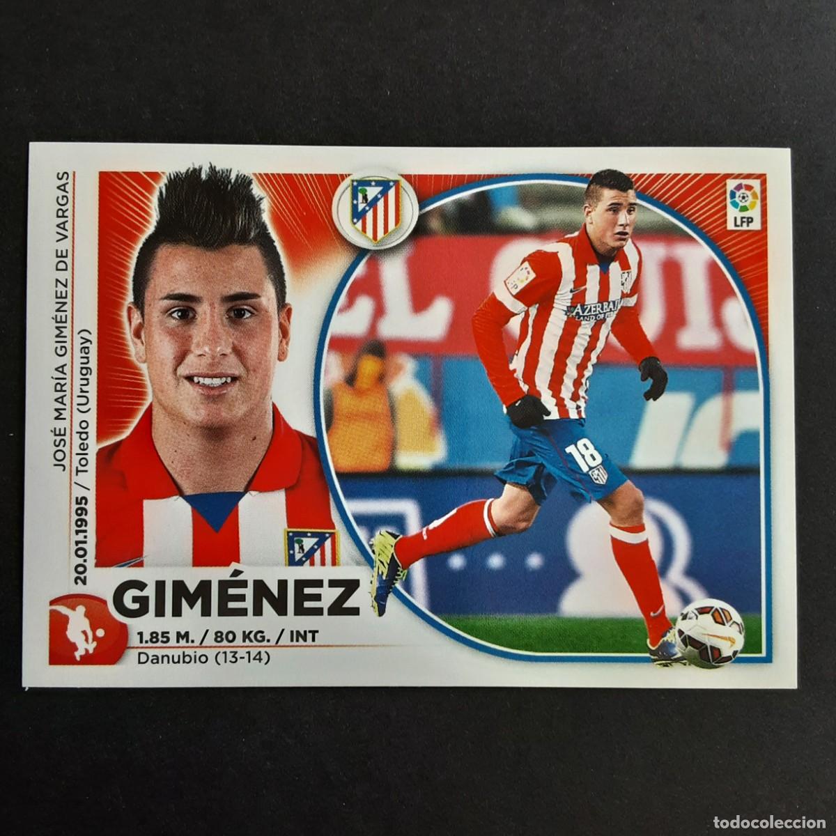 Cromos de f&uacute;tbol: CROMO LIGA 2014 2015 14 15 COLECCIONES ESTE PANINI COLOCA N&ordm;7 BIS GIMENEZ-AT.MADRID NUNCA PEGADO