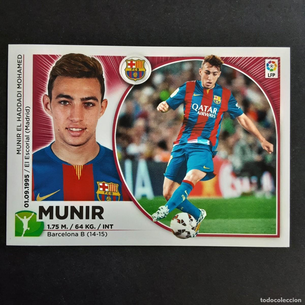 Cromos de F&uacute;tbol: CROMO LIGA 2014 2015 14 15 COLECCIONES ESTE PANINI COLOCA N&ordm;14 BIS MUNIR-BARCELONA NUNCA PEGADO