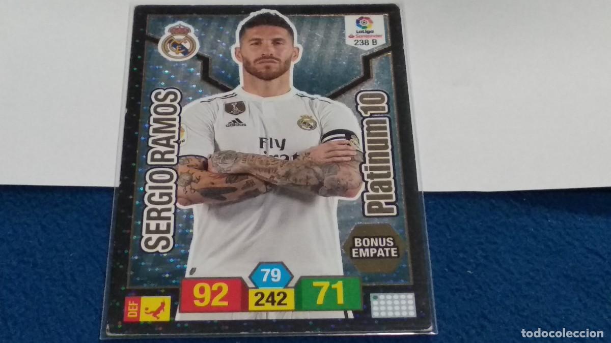 Cromos de f&uacute;tbol: CROMO F&Uacute;TBOL N&ordm; 238 B SERGIO RAMOS PLATINUM 10 REAL MADRID - ADRENALYN 18/19 PANINI 2018-2019