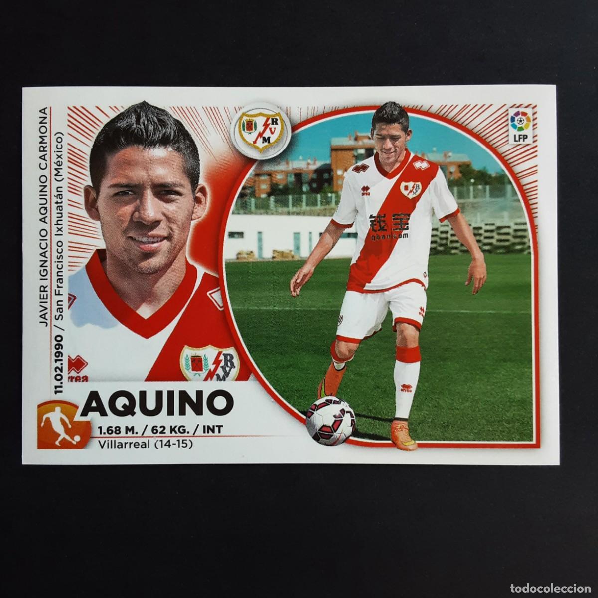 Cromos de f&uacute;tbol: CROMO LIGA 2014 2015 14 15 COLECCIONES ESTE PANINI COLOCA N&ordm;14 BIS AQUINO-R.VALLECANO NUNCA PEGADO
