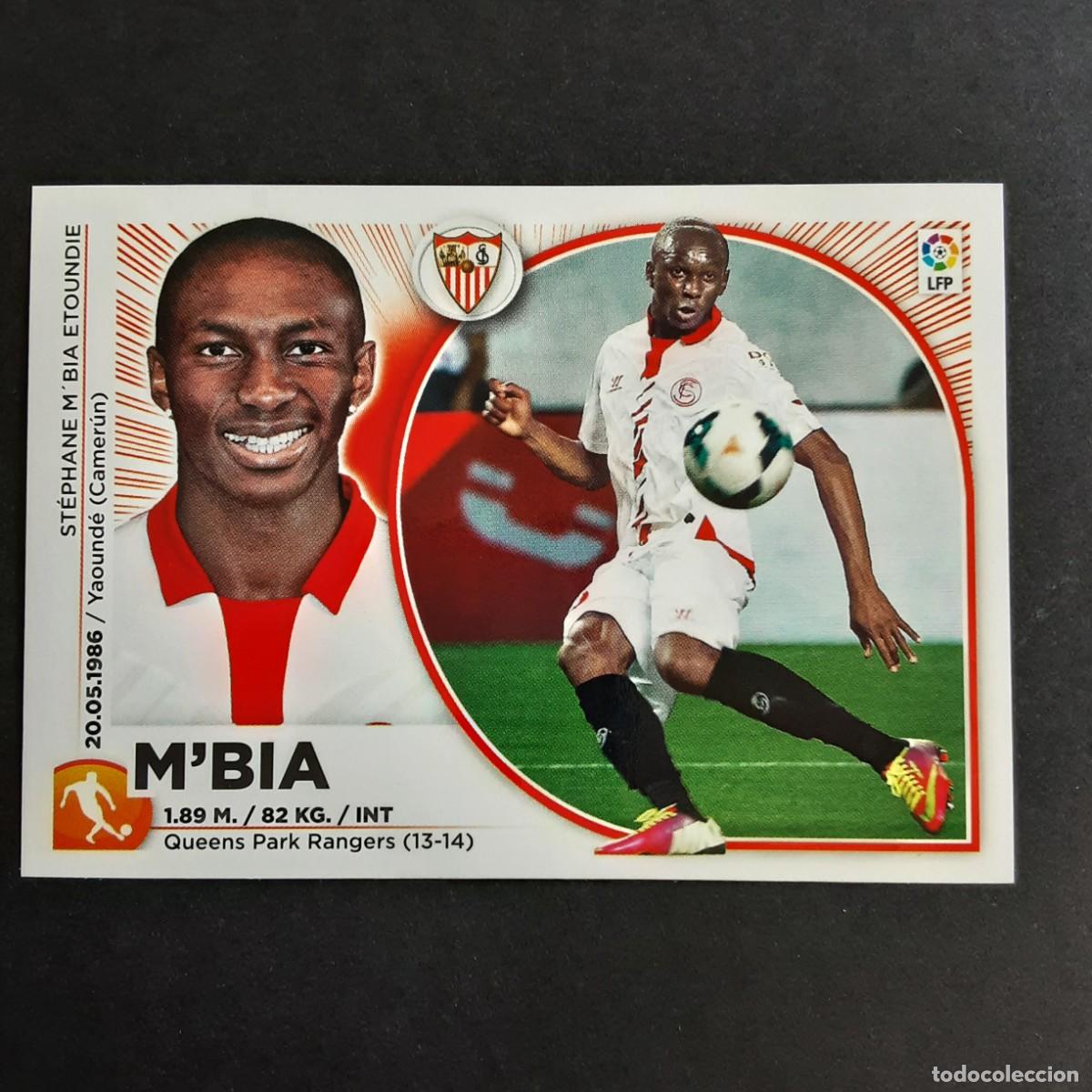 Football Stickers: CROMO LIGA 2014 2015 14 15 COLECCIONES ESTE PANINI COLOCA N&ordm;14 BIS M'BIA-SEVILLA NUNCA PEGADO