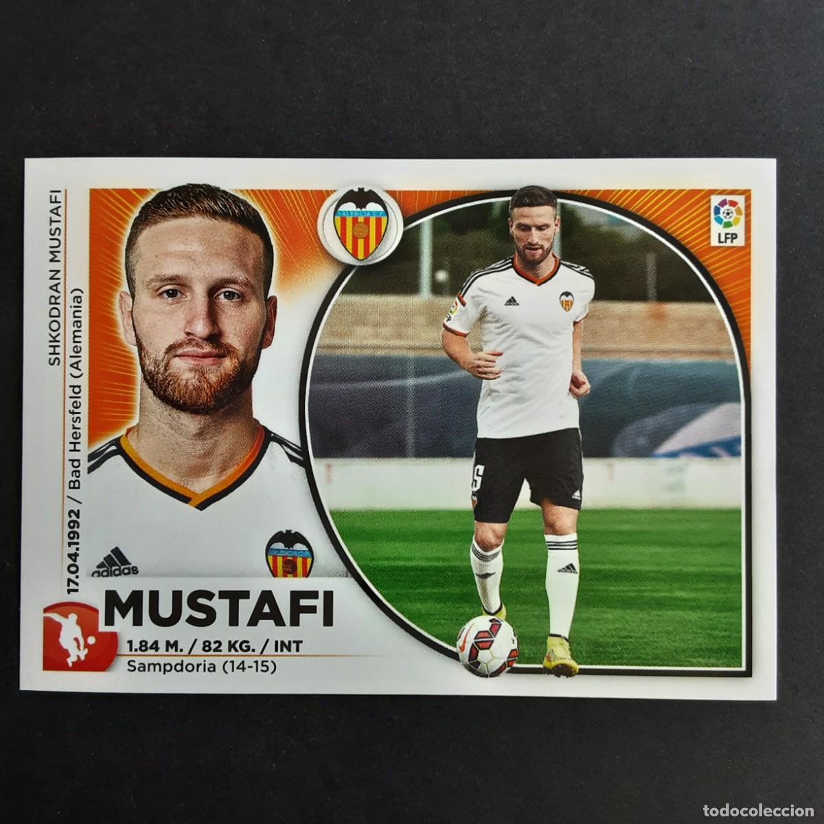 Cromos de Futebol: CROMO LIGA 2014 2015 14 15 COLECCIONES ESTE PANINI COLOCA N&ordm;5 BIS MUSTAFI-VALENCIA NUNCA PEGADO
