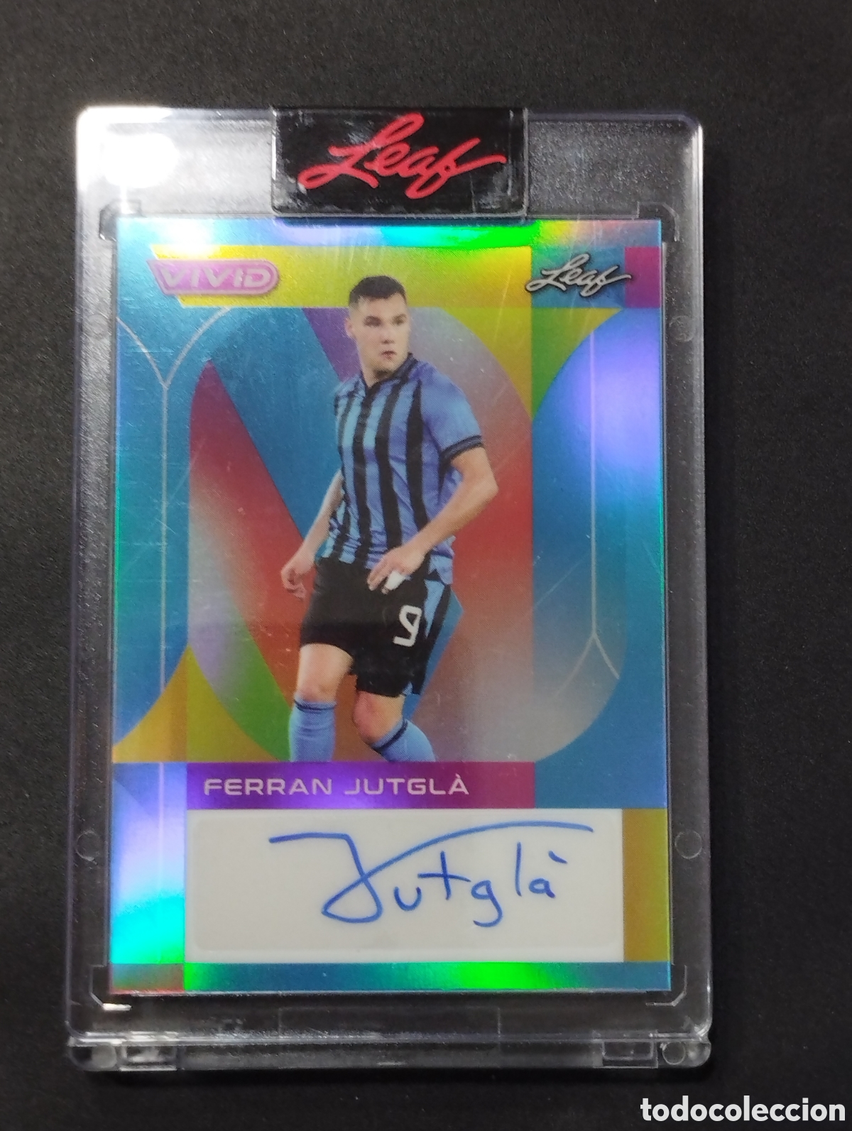 Cromos de f&uacute;tbol: FERRAN JUTGLA. LEAF VIVID 1/1 FIRMADO