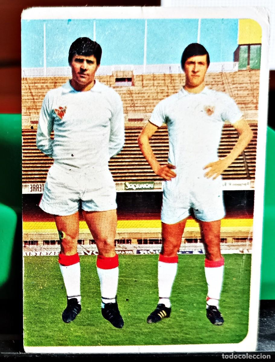 Cromos de F&uacute;tbol: Lora y Blanco. Sevilla CF, n&ordm; 188 - Campeonato Nacional F&uacute;tbol 1975-1976. Ruiz Romero. Nuevo