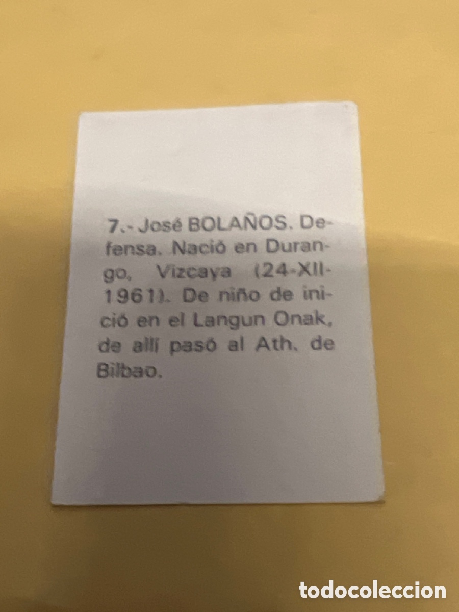 Cromos de f&uacute;tbol: T1/E2/A332. CROMO ATH BILBAO BOLA&Ntilde;OS 7 - Foto 2