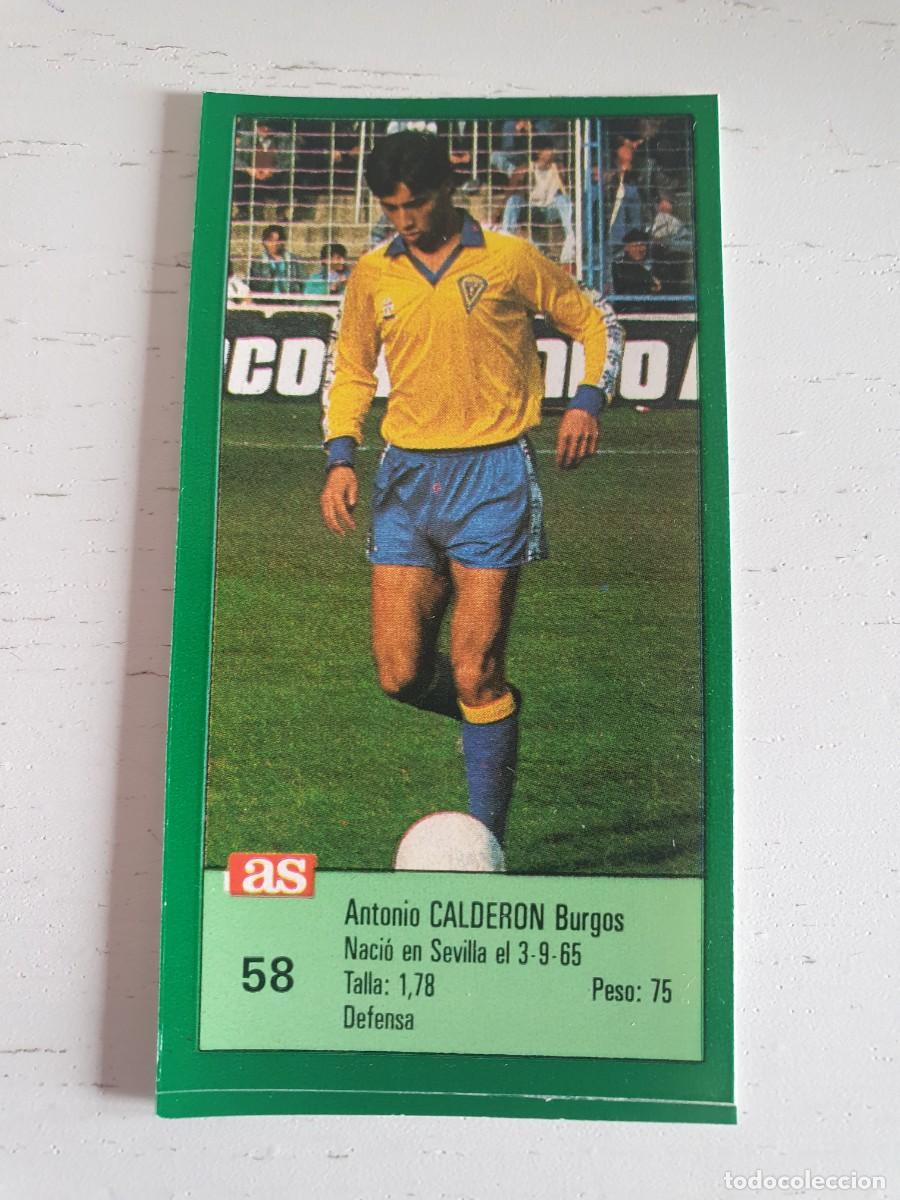 Cromos de f&uacute;tbol: CROMO ASES DE LIGA 1988 1989 N&ordm; 58 CALDERON (CADIZ) - SIN PEGAR - FUTBOL ALBUM 88 89 AS