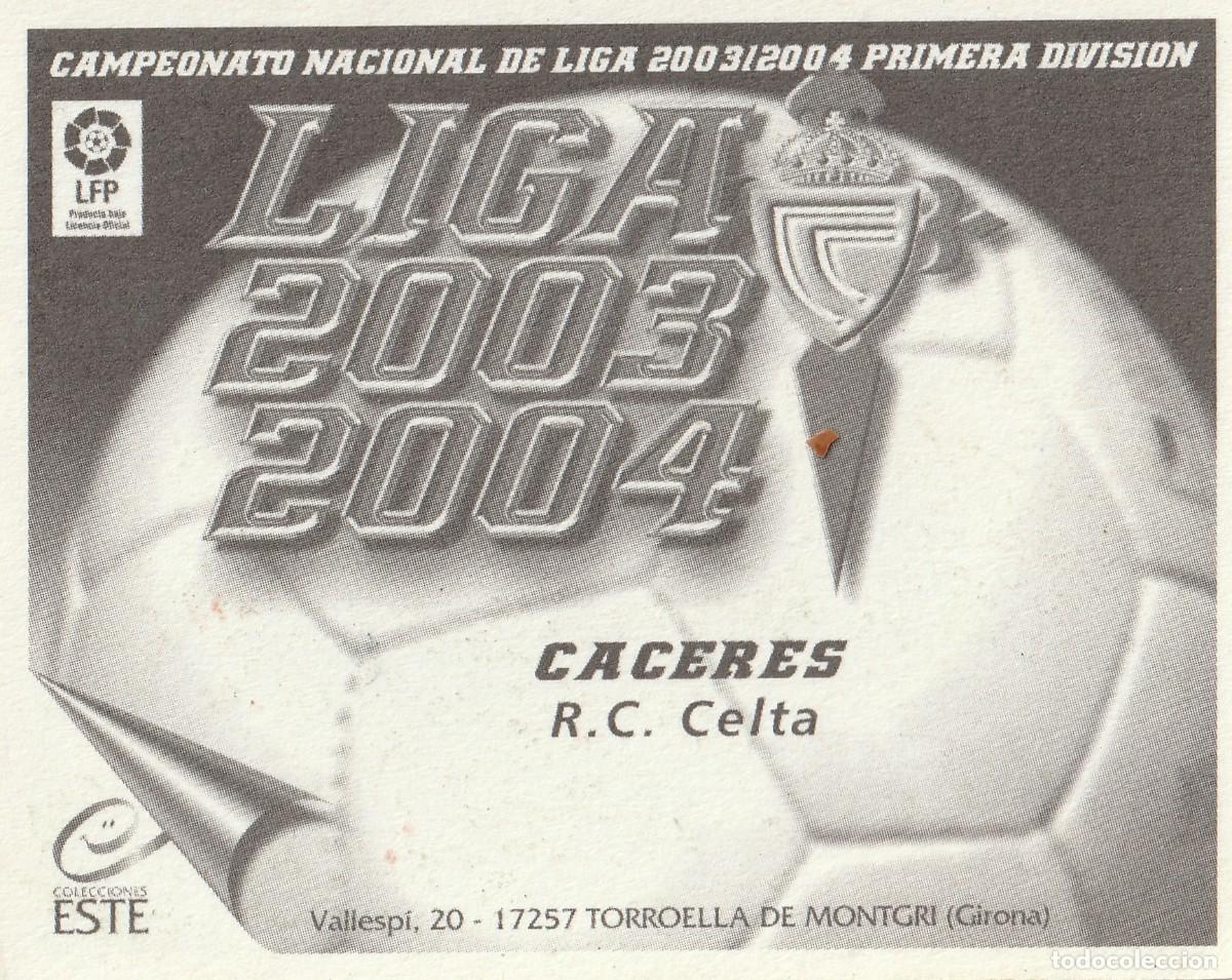 Cromos de f&uacute;tbol: ESTE 03-04 C&Aacute;CERES. NUNCA PEGADO. - Foto 2