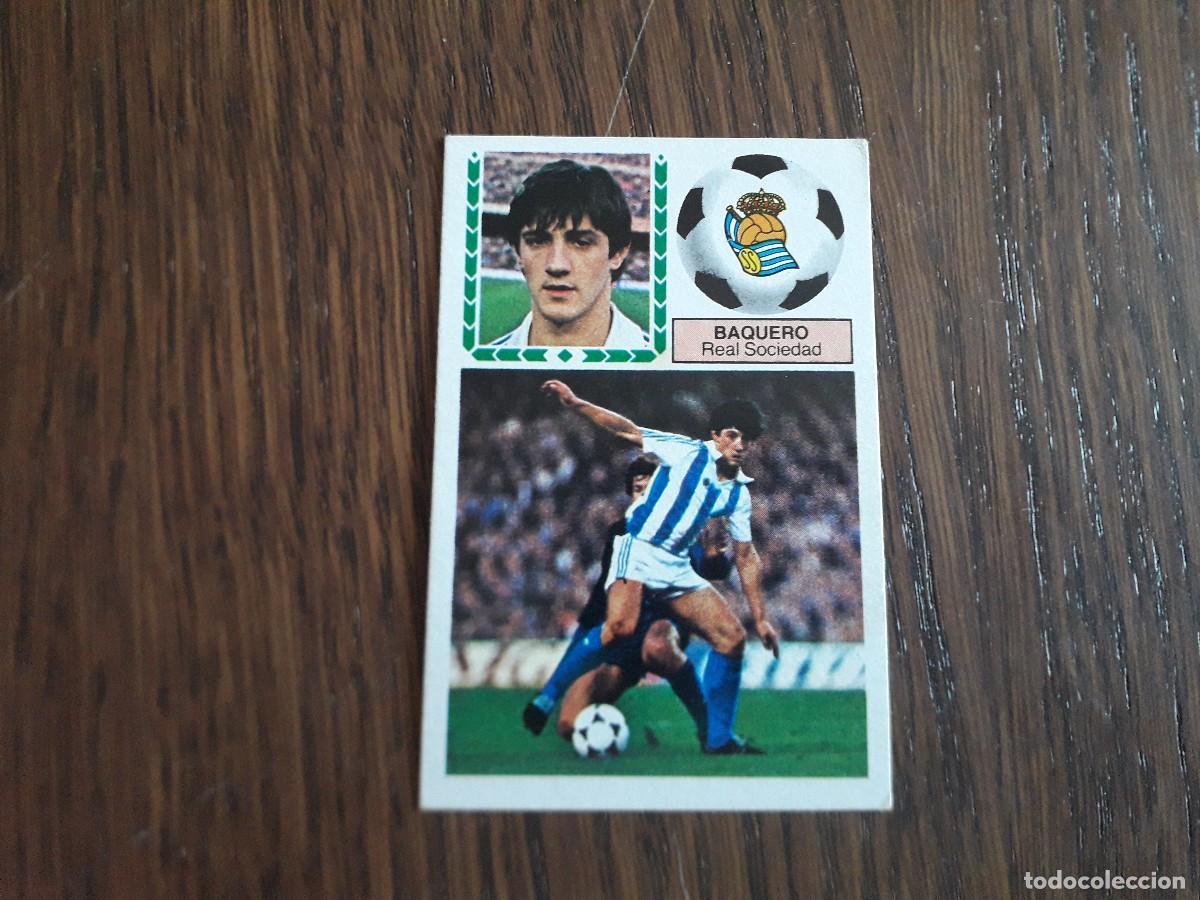Fu&szlig;ball-Sticker: cromo de ediciones Este, liga 83-84 de futbol, Baquero, Real Sociedad. nunca pegado.