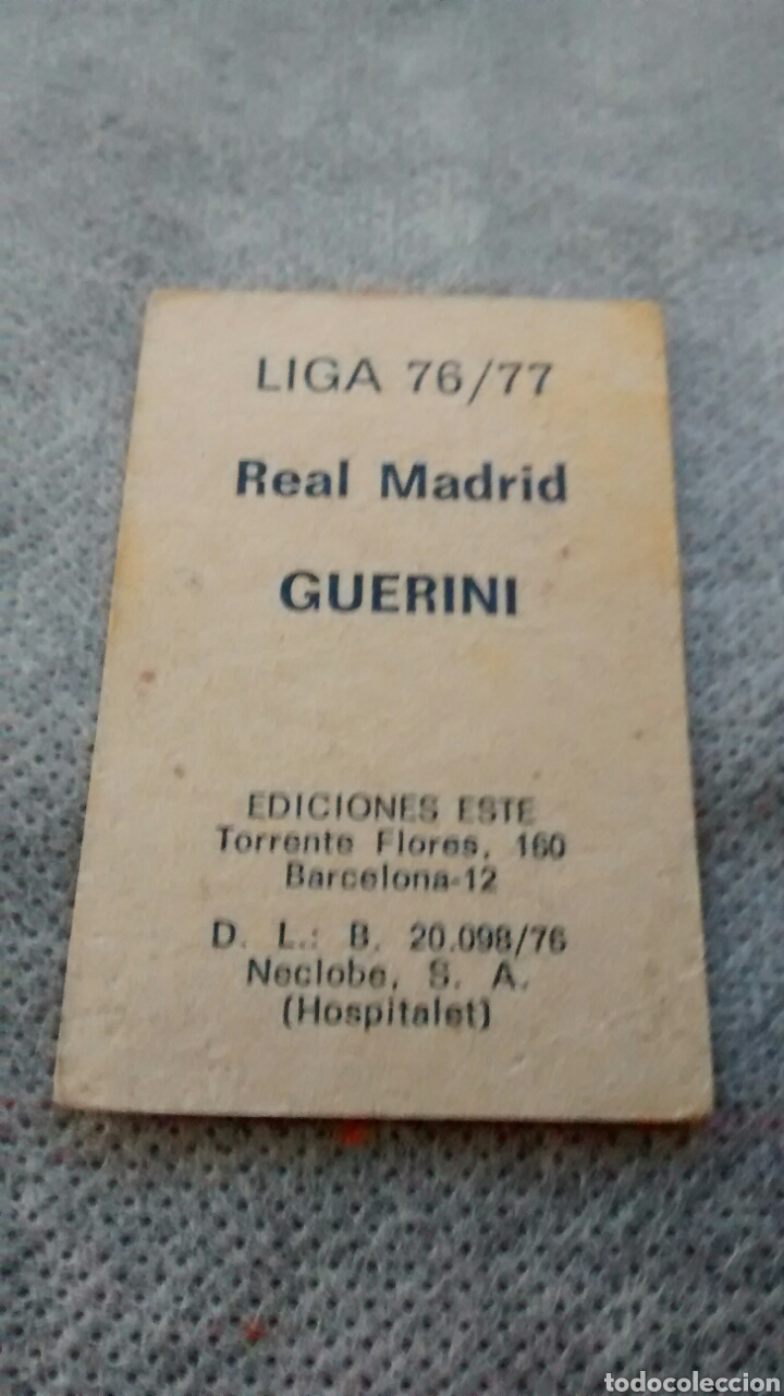Cromos de f&uacute;tbol: GUERINI EDICIONES ESTE 76 77 - Foto 2