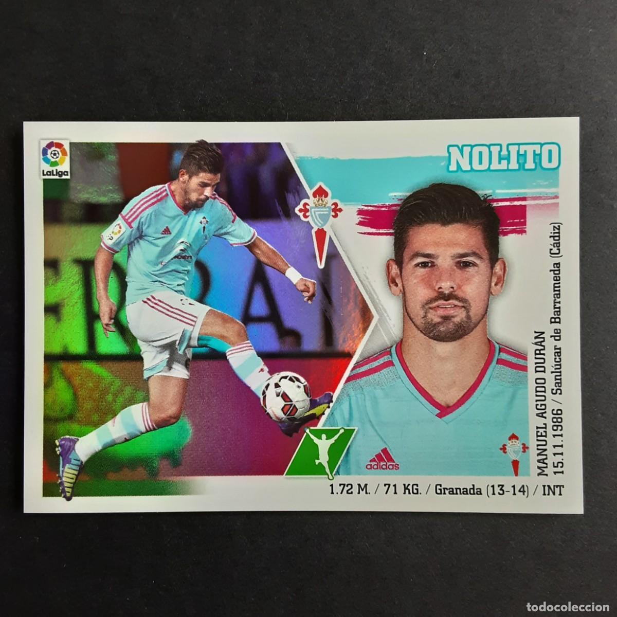 Cromos de F&uacute;tbol: CROMO LIGA 2015 2016 15 16 COLECCIONES ESTE PANINI N&ordm;19 NOLITO-CELTA NUNCA PEGADO