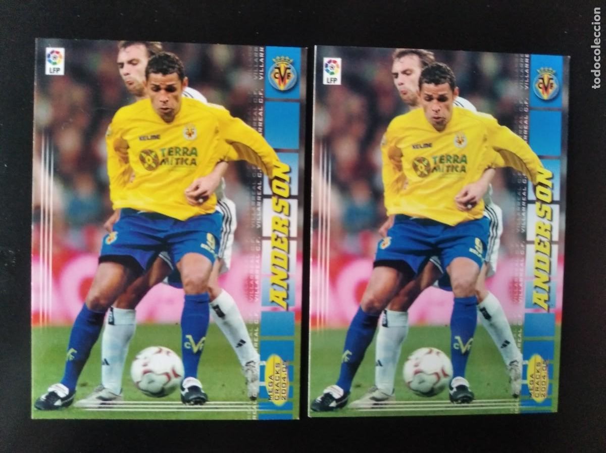 Cartes &agrave; collectionner de Football: Megacracks 2004/05,Villarreal C.F.,Anderson (ERROR,DISTINTA ALTURA DEL N&deg;341).