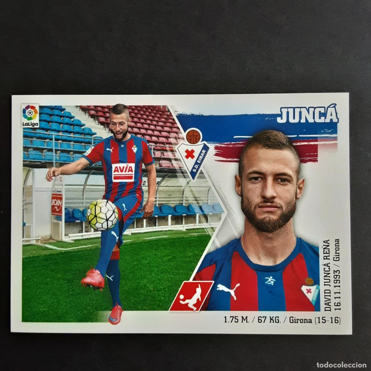 Cromos de f&uacute;tbol: CROMO LIGA 2015 2016 15 16 COLECCIONES ESTE PANINI N&ordm;5 JUNCA-EIBAR NUNCA PEGADO