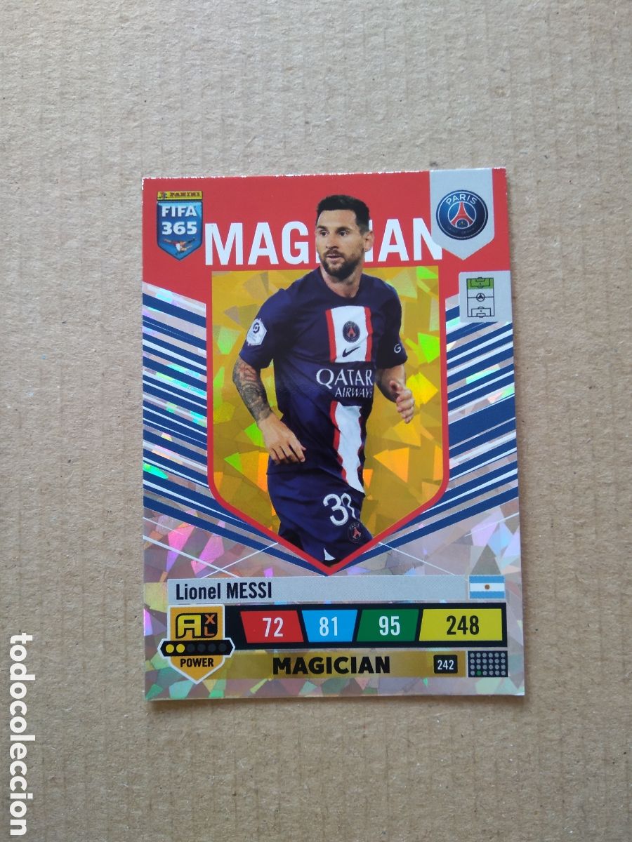 Cromos de F&uacute;tbol: 242 MESSI MAGICIAN PSG PARIS SAINT GERMAIN CROMO FIFA 365 ADRENALYN 22-23 PANINI 2022-2023 FUTBOL