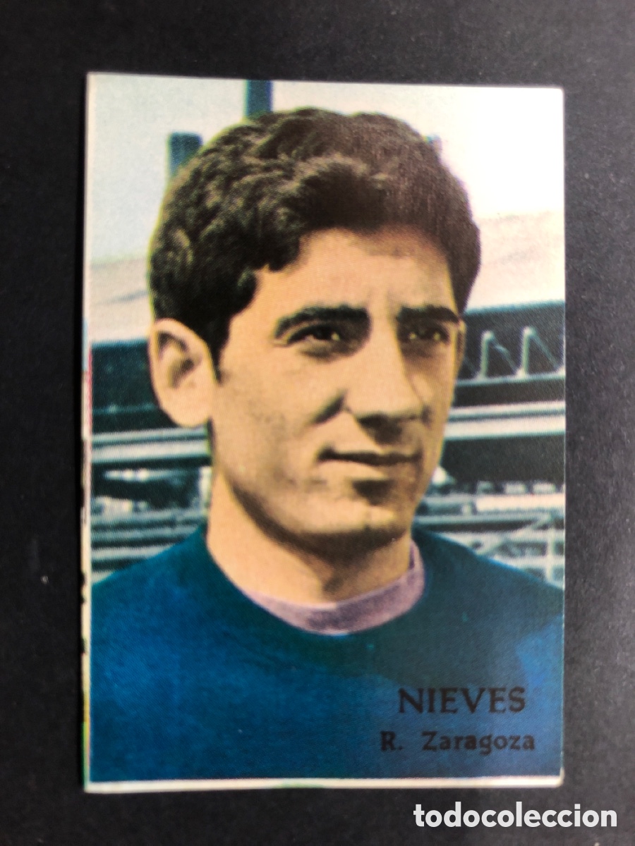 Fu&szlig;ball-Sticker: CROMO NUNCA PEGADO CAMPEONATO FUTBOL 1968-1969 R.ZARAGOZA NIEVES EDITORIAL FHER