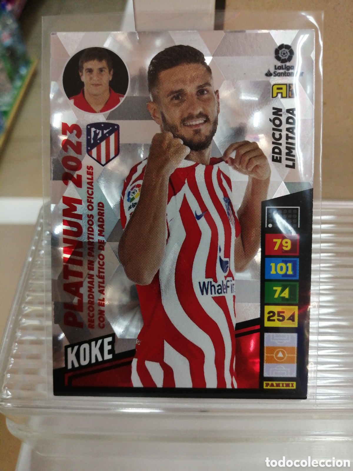 Cromos de f&uacute;tbol: EDICI&Oacute;N LIMITADA PLATINUM 2023 KOKE ADRENALYN XL 2022 2023