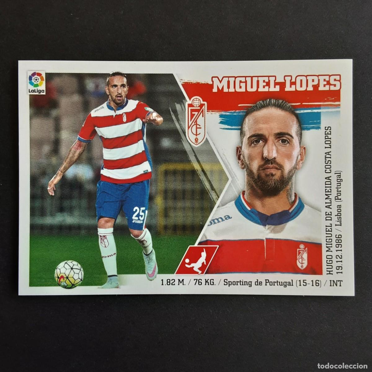 Cromos de f&uacute;tbol: CROMO LIGA 2015 2016 15 16 COLECCIONES ESTE PANINI N&ordm;21 MIGUEL LOPES-GRANADA NUNCA PEGADO