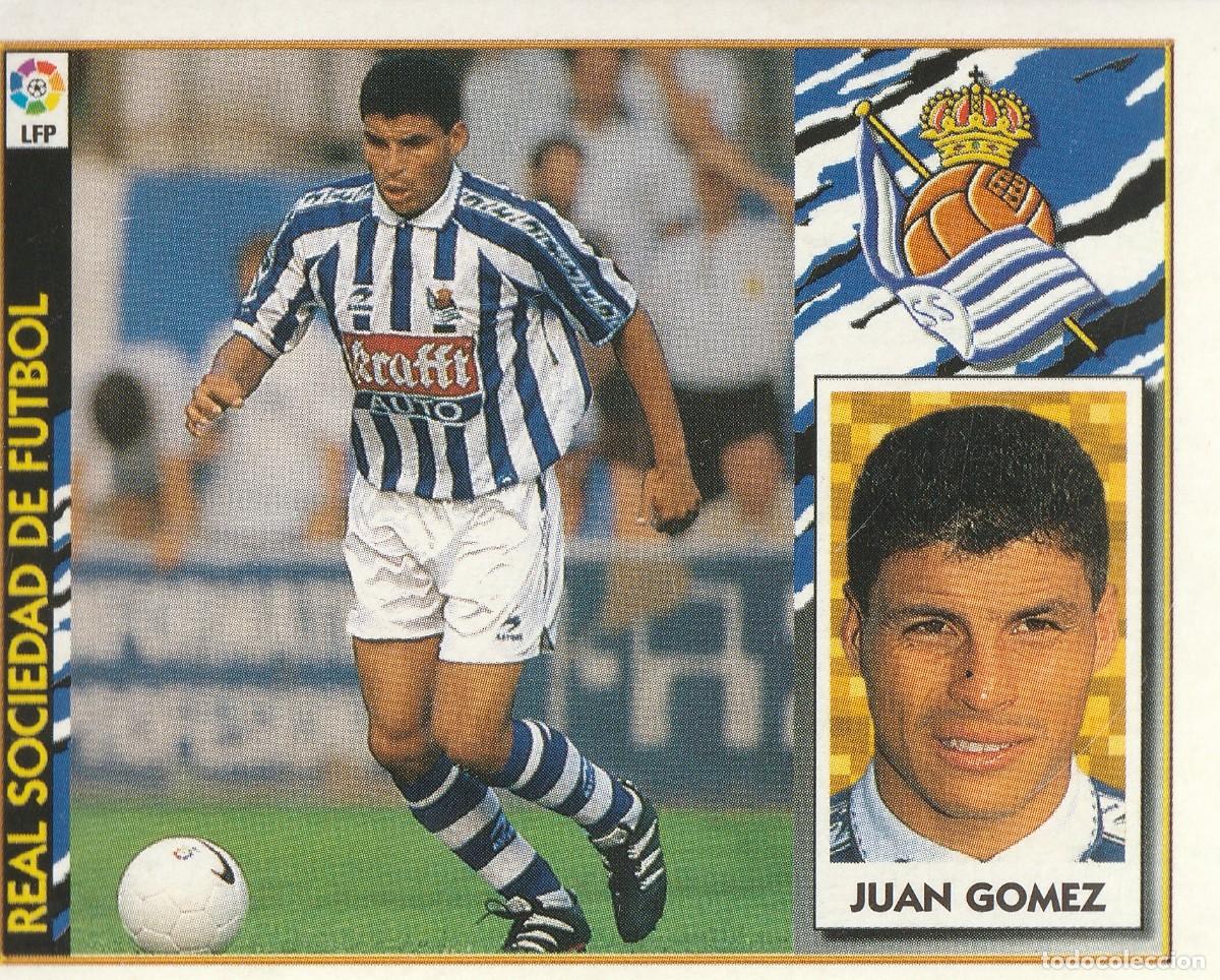 Cromos de f&uacute;tbol: ESTE 97-98 JUAN G&Oacute;MEZ. NUNCA PEGADO. - Foto 1