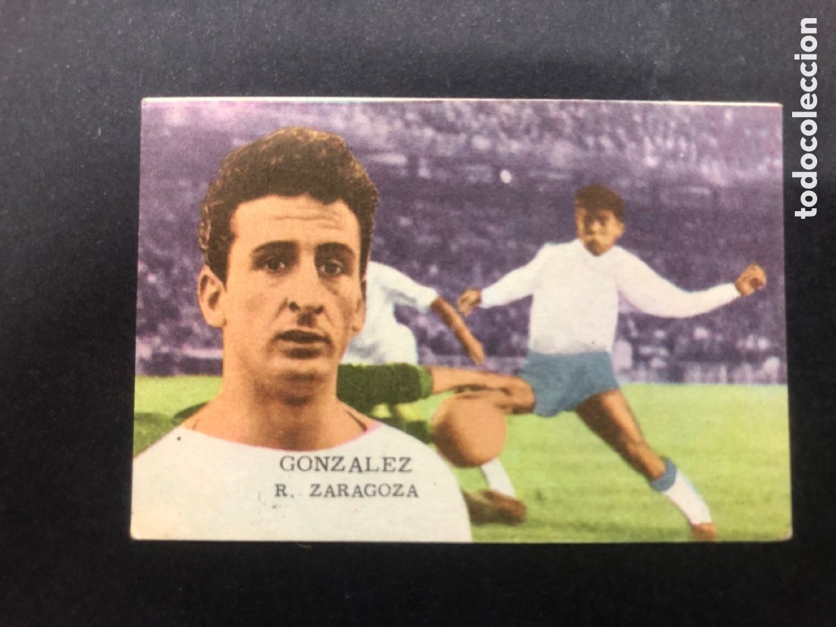 Fu&szlig;ball-Sticker: CROMO FUTBOL LIGA 1962-1963 EDITORIAL FHER R.ZARAGOZA GONZALEZ NUNCA PEGADO