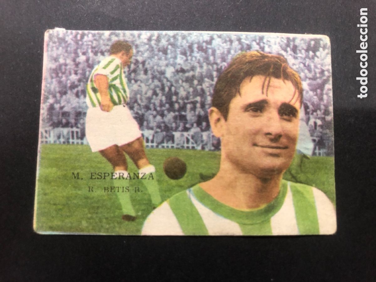 Fu&szlig;ball-Sticker: CROMO FUTBOL LIGA 1962-1963 EDITORIAL FHER R.BETIS M ESPERANZA DESPEGADO
