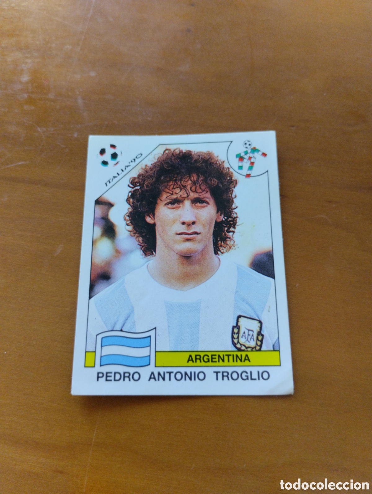 Cartes &agrave; collectionner de Football: PEDRO ANTONIO TROGLIO ARGENTINA CROMO N 125 MUNDIAL ITALIA 90 , PANINI 1990 NUNCA PEGADO