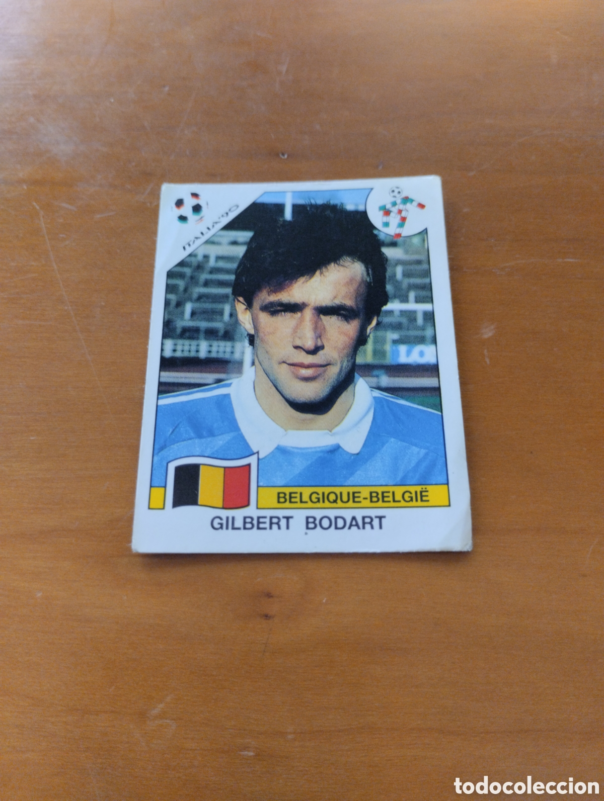 Cromos de F&uacute;tbol: GILBERT BODART, BELGICA BELGIQUE CROMO N 327 , ITALIA 90 PANINI 1990 NUNCA PEGADO