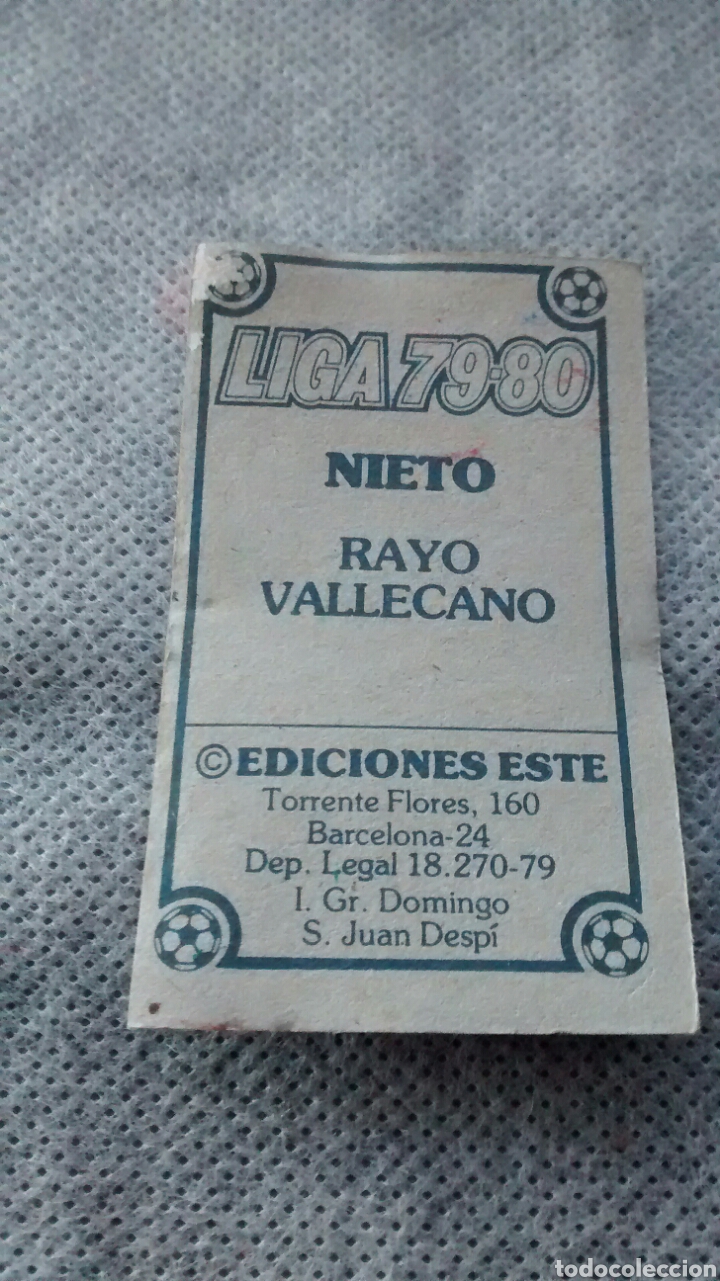 Cromos de f&uacute;tbol: NIETO EDICIONES ESTE 79 80 RAYO - Foto 2