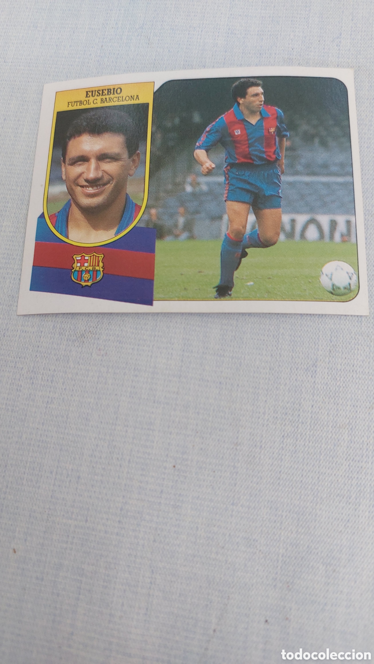 Cromos de f&uacute;tbol: Eusebio barcelona 91/92 - Foto 1