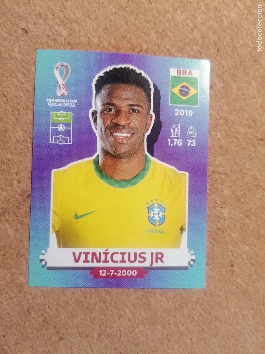 Figurine di Calcio: QATAR 2022 WORLD CUP STICKER VINICIUS BRASIL NUEVO SIN PEGAR