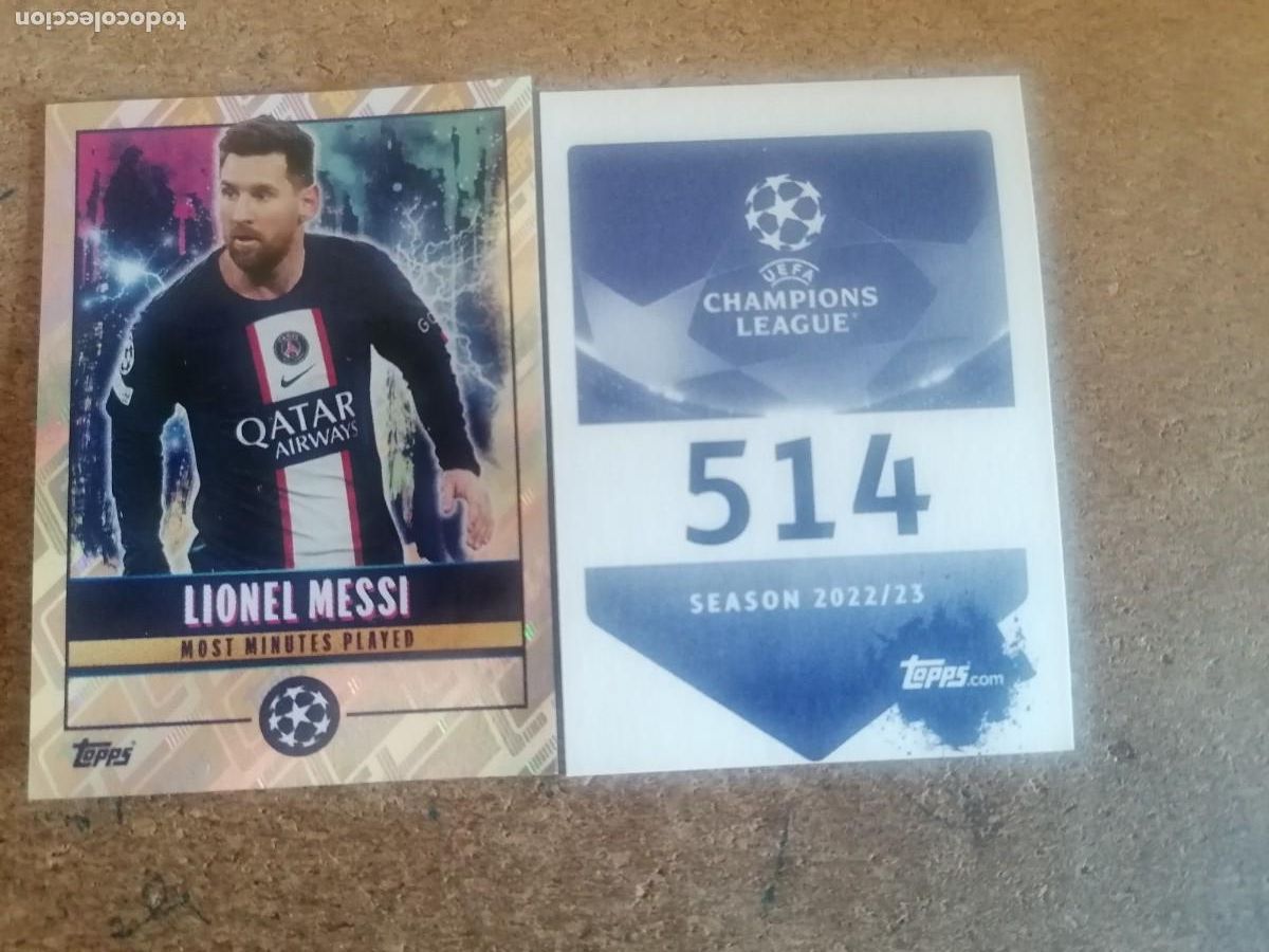 Figurine di Calcio: TOPPS UEFA CHAMPIONS LEAGUE 2022/23 STICKER MESSI PSG N&ordm;514