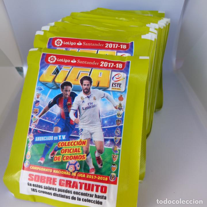 Cromos de F&uacute;tbol: LOTE 50 SOBRES ANCHO GRATUITO SIN ABRIR LIGA BBVA LIGA 2017 2018 17 18 ESTE --MESSI