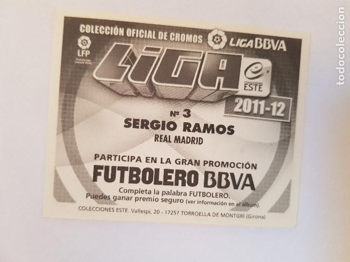 Cromos de f&uacute;tbol: SERGIO RAMOS - Foto 2