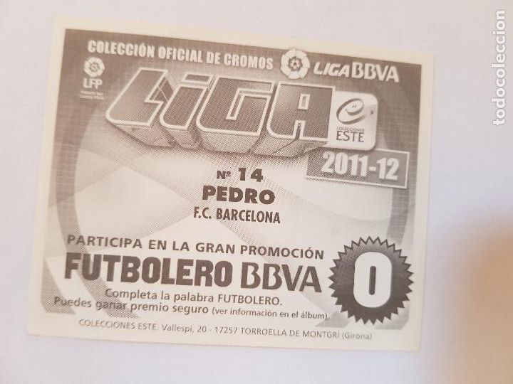 Cromos de f&uacute;tbol: PEDRO - Foto 2