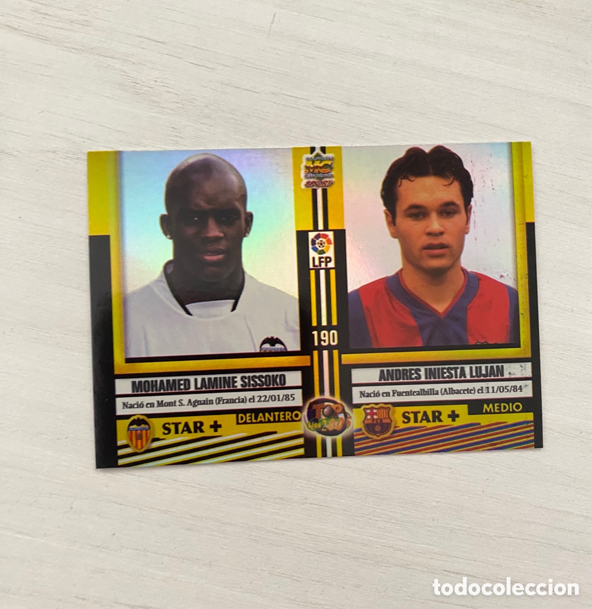 Cromos de Futebol: 190 INIESTA FC BARCELONA BRILLO BRILLANTE MUNDICROMO TOP 2005 sissoko amo portillo 04 05 2004 2005