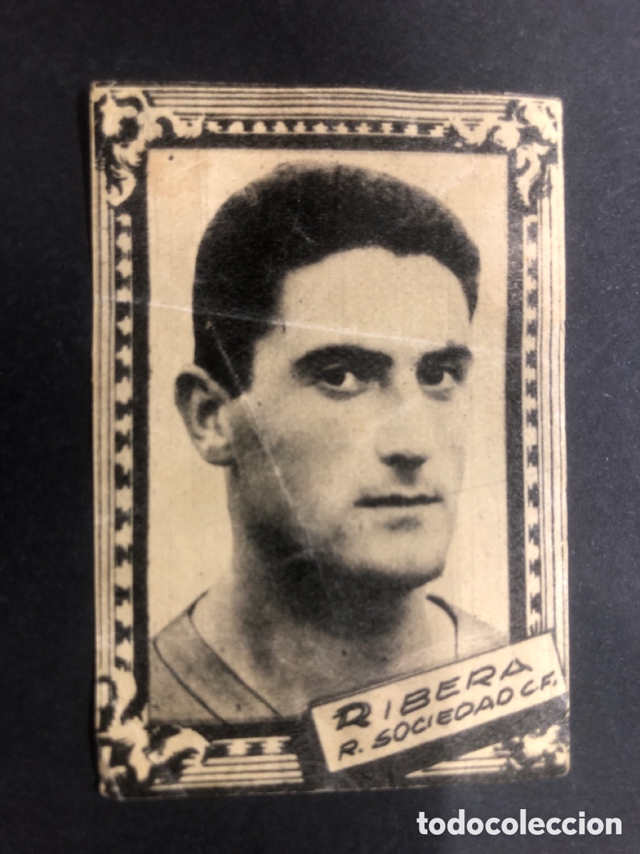 Football Stickers: CROMO FUTBOL RECUPERADO RIBERA R. SOCIEDAD LIGA 1959 EDITORIAL FHER