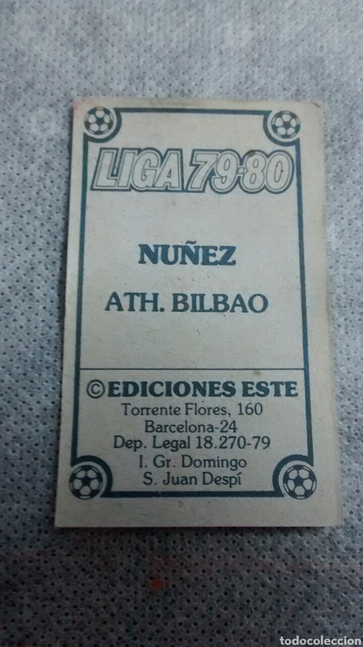 Cromos de f&uacute;tbol: NU&Ntilde;EZ EDICIONES ESTE 79 80 A. BILBAO - Foto 2