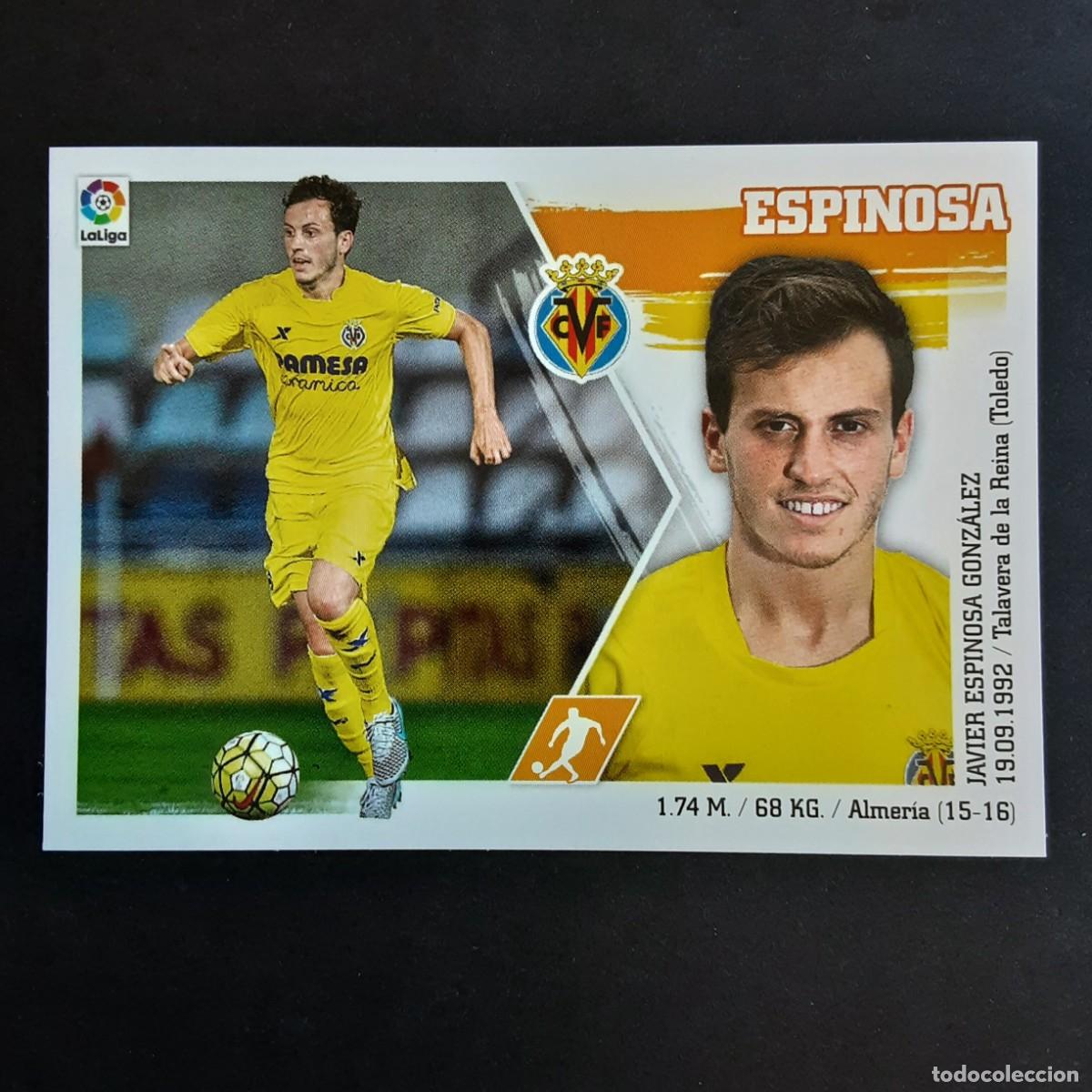 Figurine di Calcio: CROMO LIGA 2015 2016 15 16 COLECCIONES ESTE PANINI N&ordm;14 ESPINOSA-VILLARREAL NUNCA PEGADO