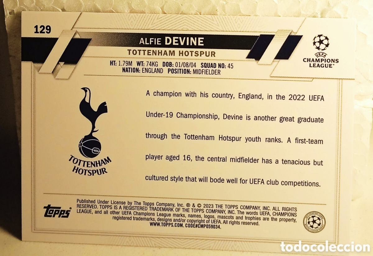 Cromos de f&uacute;tbol: UCL INFERNO DEVINE RC - Foto 2