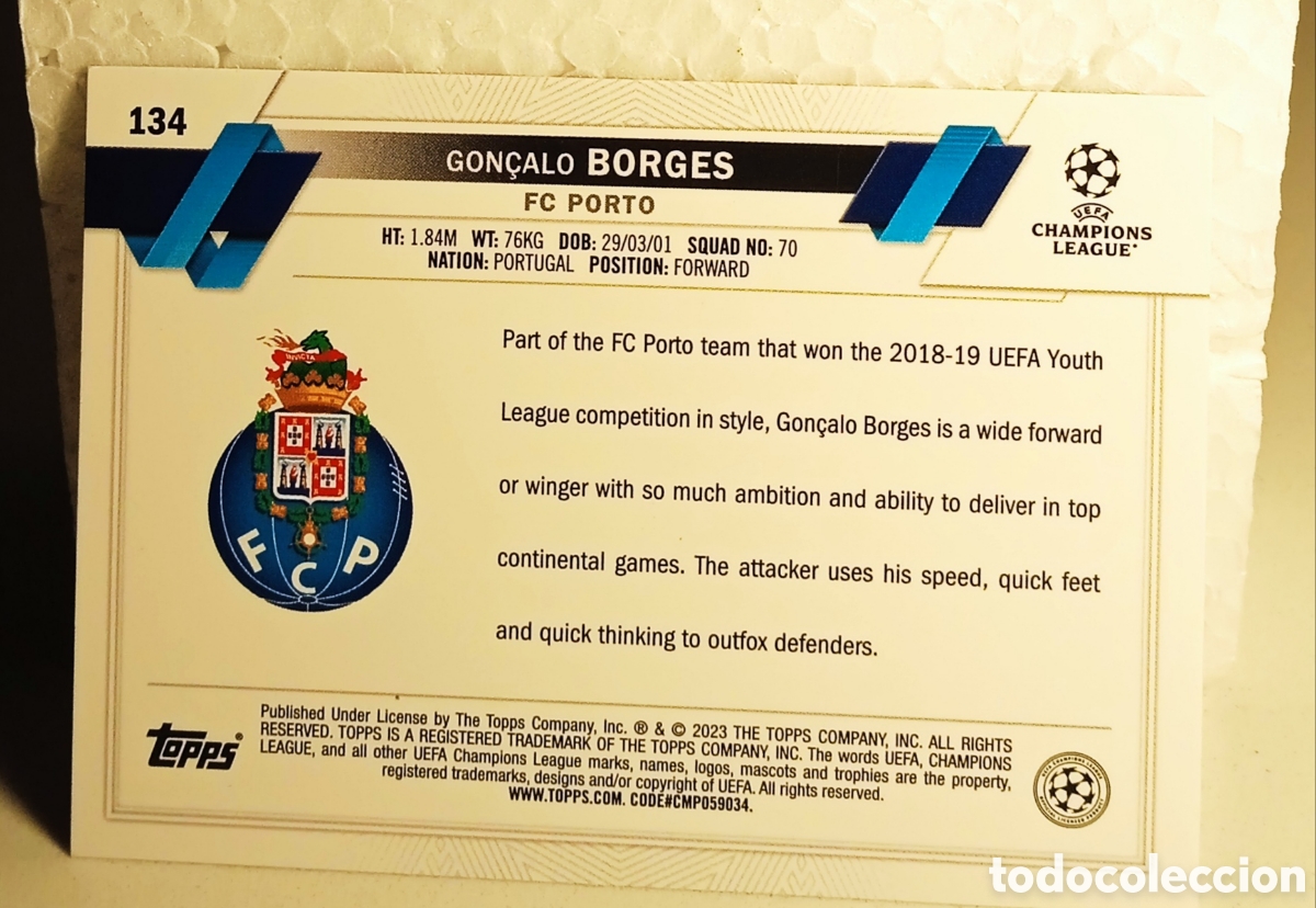 Cromos de f&uacute;tbol: UCL INFERNO BORGES RC - Foto 2