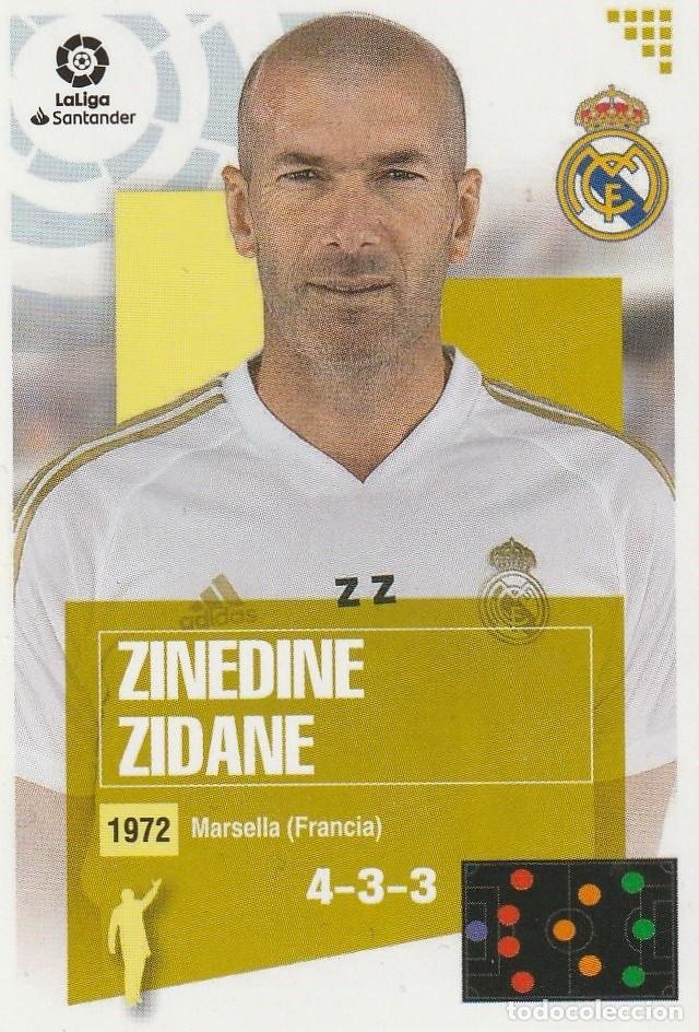 Cromos de f&uacute;tbol: 1 ZINEDINE ZIDANE ENTRENADOR REAL MADRID 2020 2021 COLECCIONES ESTE 20 21 PANINI NUEVO