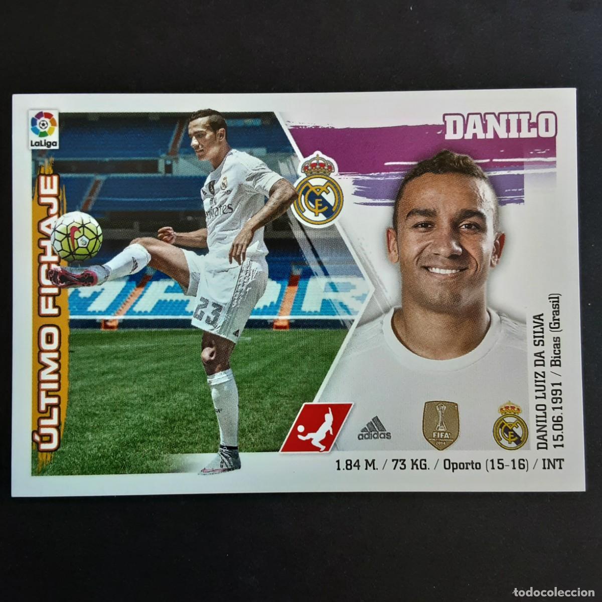 Cartes &agrave; collectionner de Football: CROMO LIGA 2015 2016 COLECCIONES ESTE PANINI FICHAJE N&ordm;5 DANILO-R.MADRID ERRONEO NUNCA PEGADO