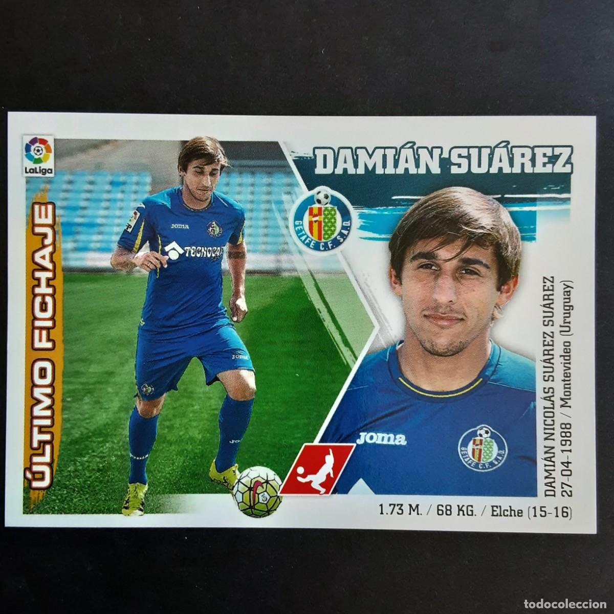 Cromos de f&uacute;tbol: CROMO LIGA 2015 2016 COLECCIONES ESTE PANINI FICHAJE N&ordm;13 DAMIAN SUAREZ-GETAFE NUNCA PEGADO