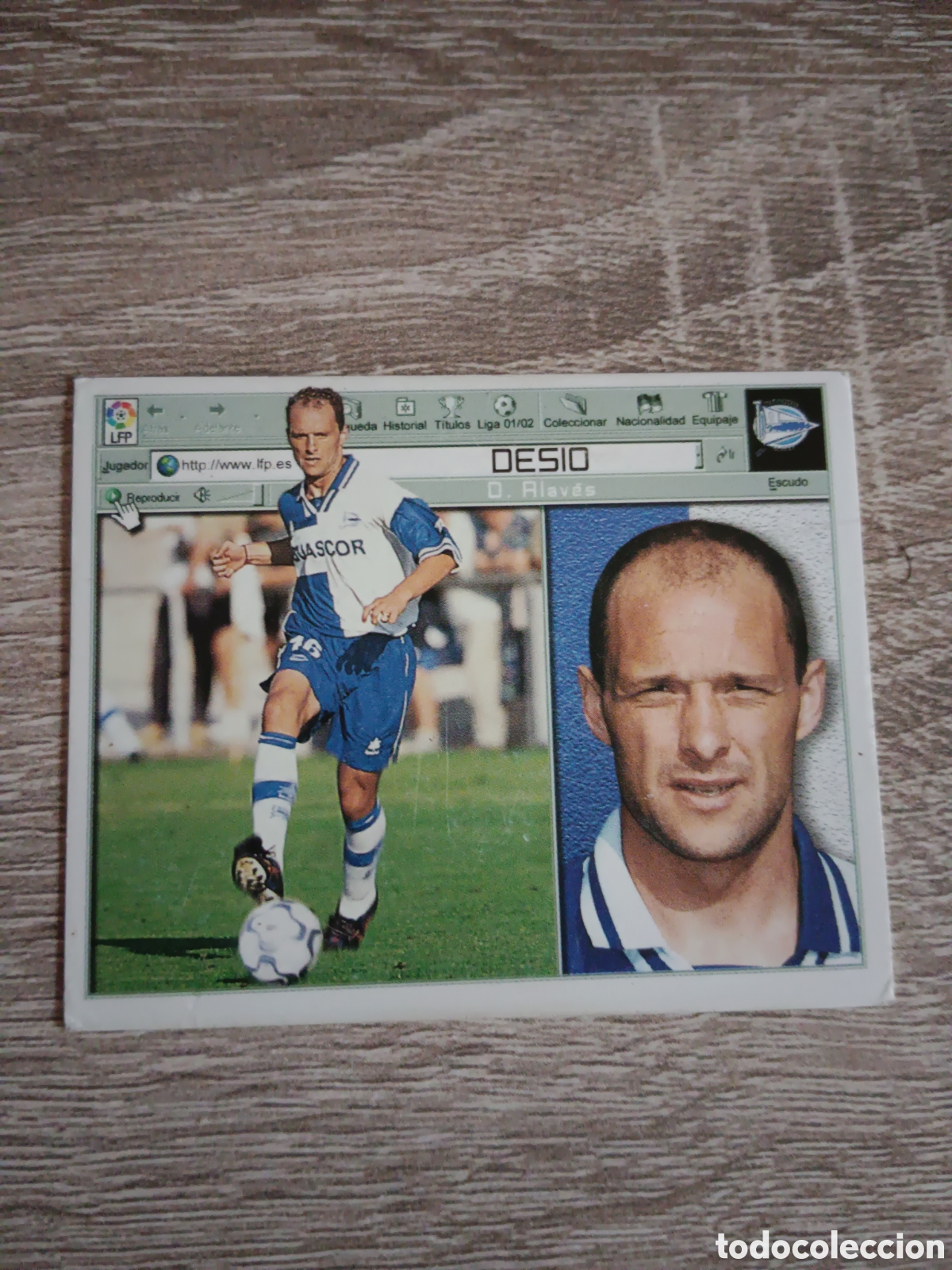 Fu&szlig;ball-Sticker: Desio Alav&eacute;s liga 2001 2002 01 02 ediciones este
