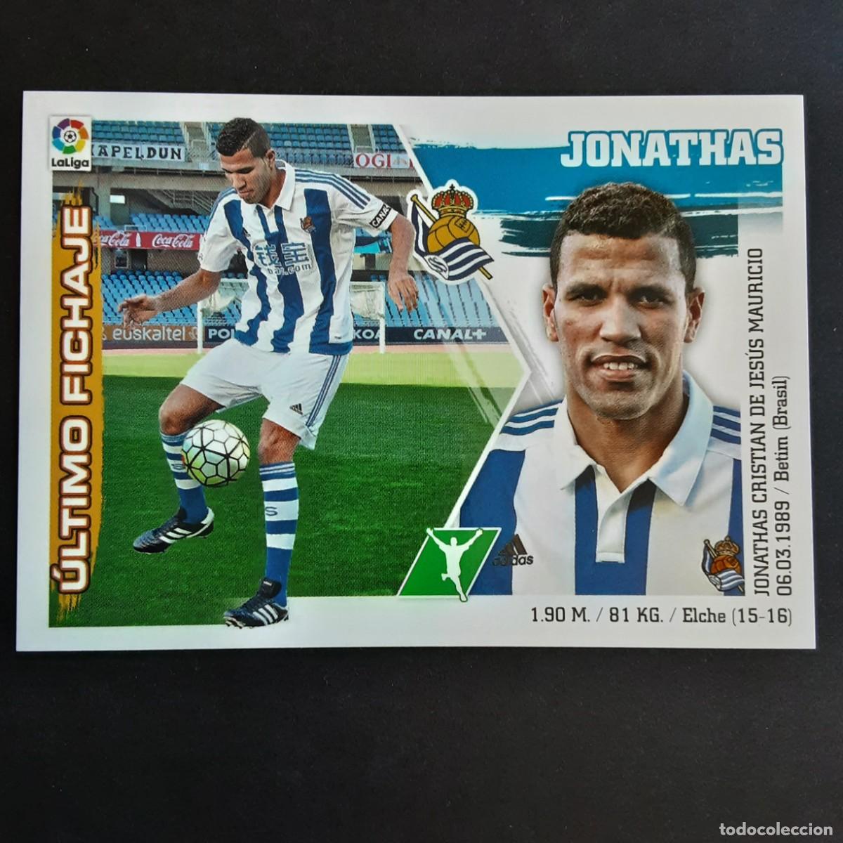 Cromos de f&uacute;tbol: CROMO LIGA 2015 2016 COLECCIONES ESTE PANINI FICHAJE N&ordm;23 JONATHAS-R.SOCIEDAD NUNCA PEGADO