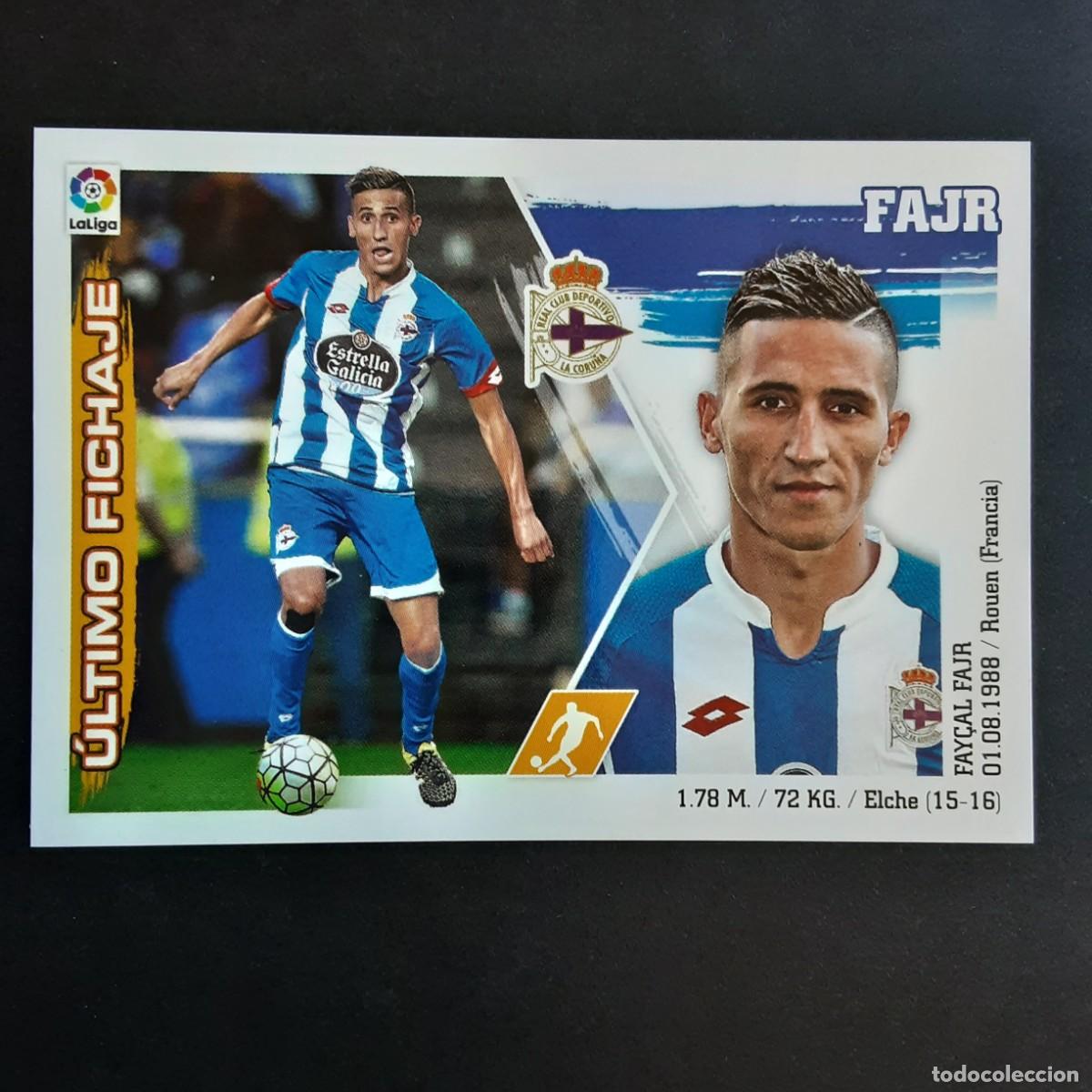 Cromos de f&uacute;tbol: CROMO LIGA 2015 2016 COLECCIONES ESTE PANINI FICHAJE N&ordm;30 FAJR-DEPORTIVO CORU&Ntilde;A NUNCA PEGADO