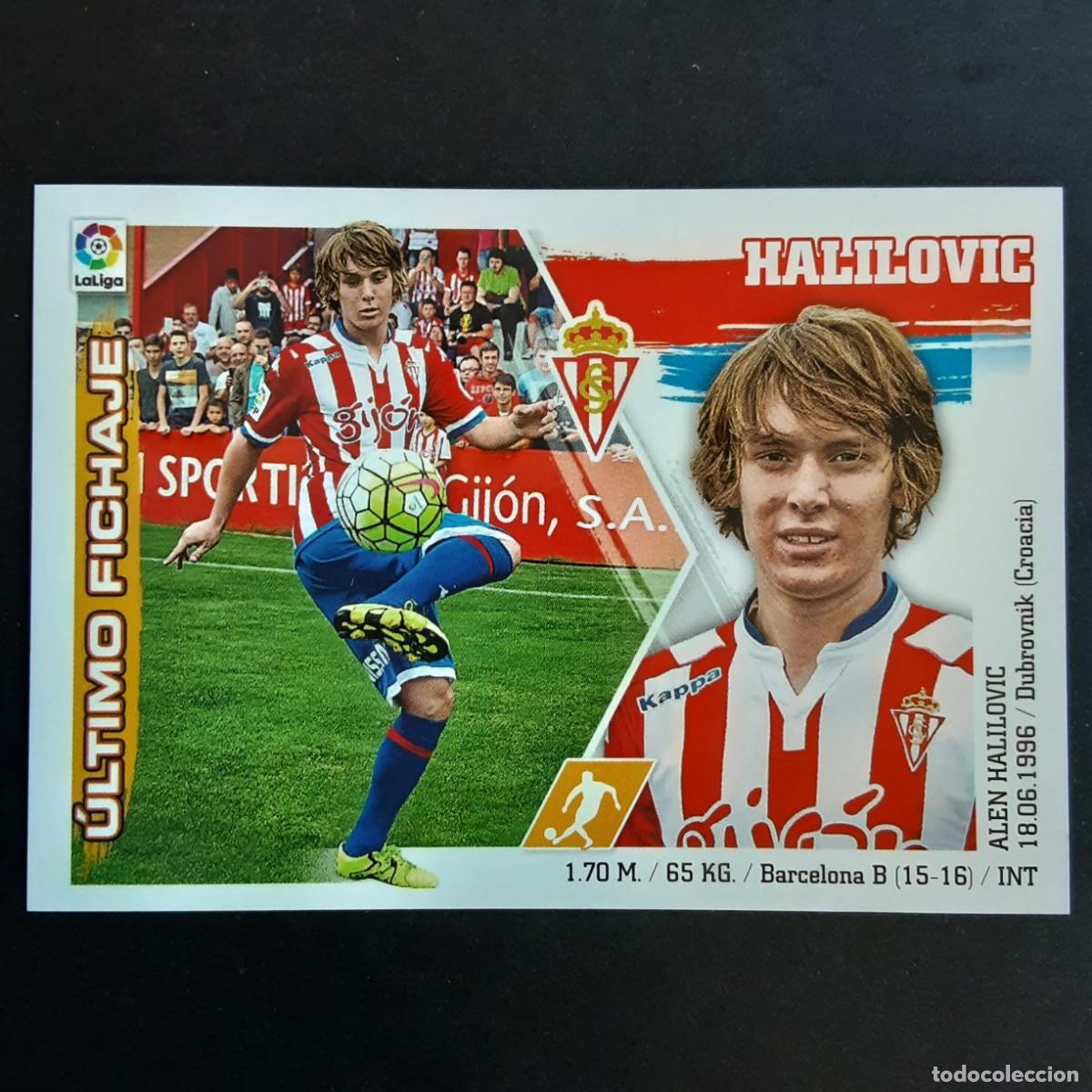 Cromos de F&uacute;tbol: CROMO LIGA 2015 2016 15 16 COLECCIONES ESTE PANINI FICHAJE N&ordm;46 HALILOVIC-SP.GIJON NUNCA PEGADO