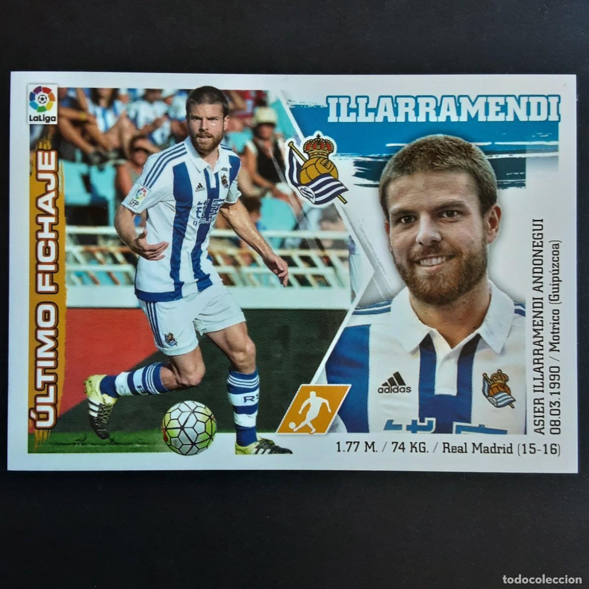Cromos de F&uacute;tbol: CROMO LIGA 2015 2016 15 16 COLECCIONES ESTE PANINI FICHAJE N&ordm;53 ILLARRAMENDI-R.SOCIEDAD NUNCA PEGADO