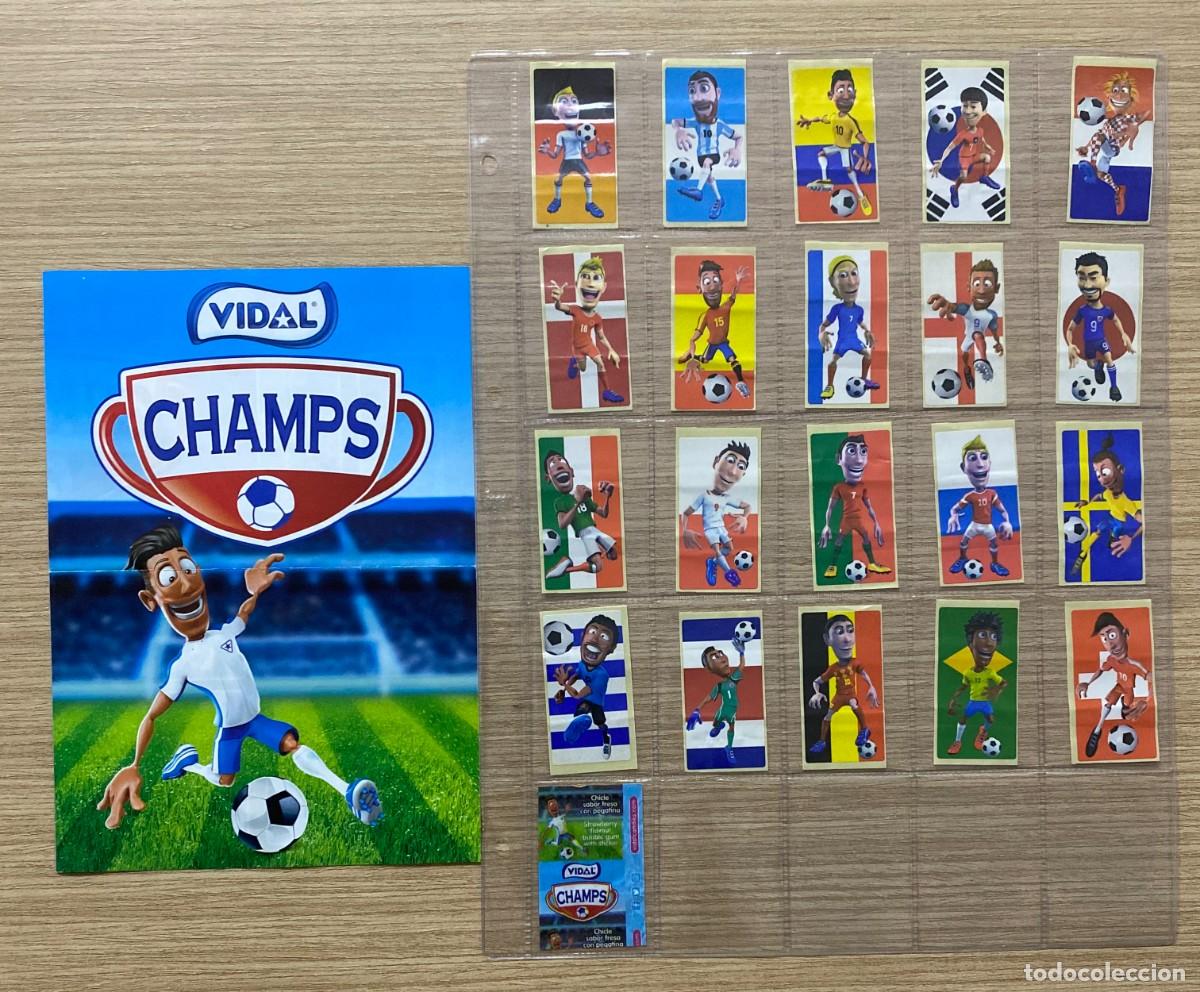 Cromos de F&uacute;tbol: COLECCION COMPLETA Y SIN PEGAR CROMOS NUEVOS MUNDIAL DE RUSIA 2018 18 CHICLES VIDAL