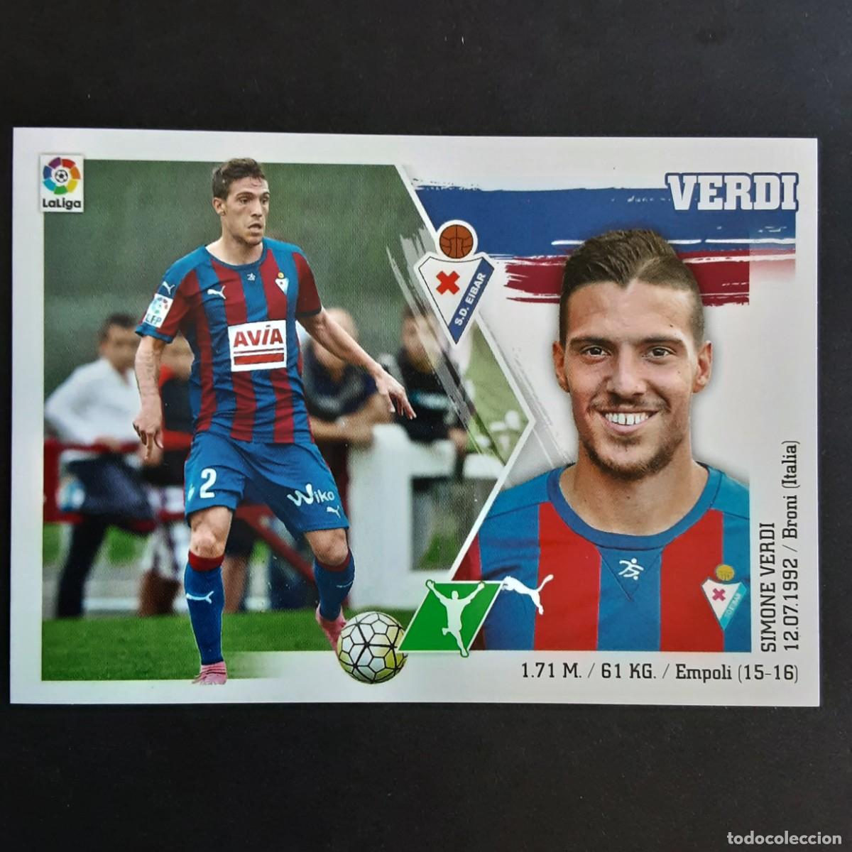 Cromos de F&uacute;tbol: CROMO LIGA 2015 2016 15 16 COLECCIONES ESTE PANINI COLOCA N&ordm;19 BIS VERDI-EIBAR NUNCA PEGADO