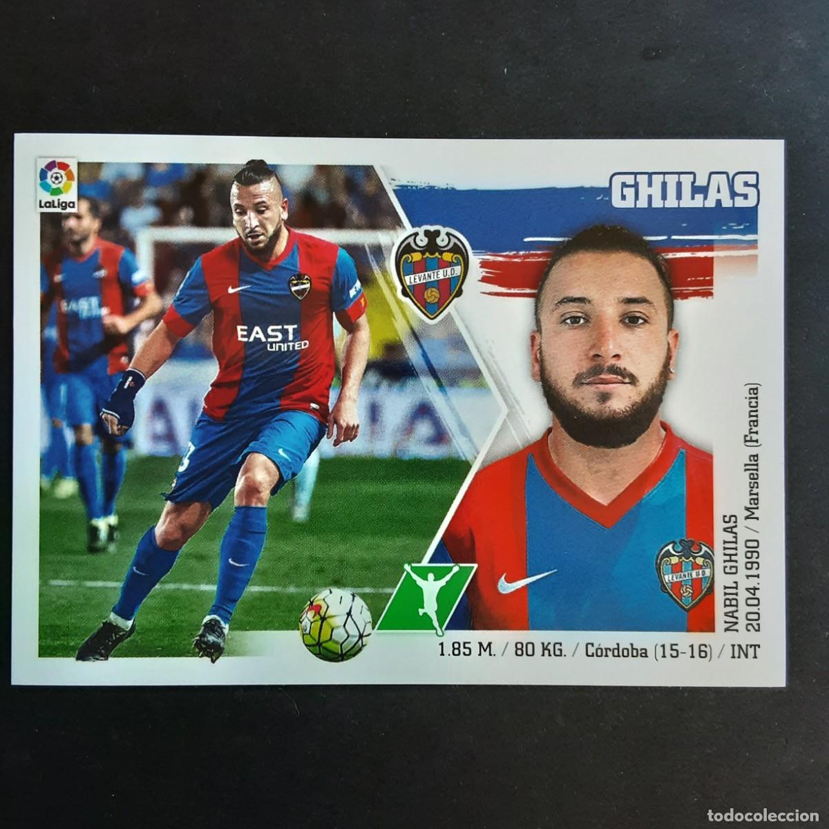 Cromos de F&uacute;tbol: CROMO LIGA 2015 2016 COLECCIONES ESTE PANINI COLOCA N&ordm;18 BIS GHILAS-LEVANTE NUNCA PEGADO