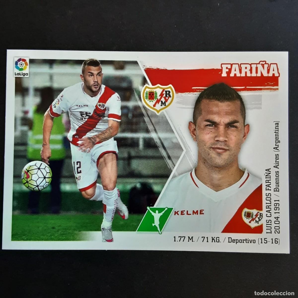 Cromos de f&uacute;tbol: CROMO LIGA 2015 2016 COLECCIONES ESTE PANINI COLOCA N&ordm;16 BIS FARI&Ntilde;A-R.VALLECANO NUNCA PEGADO